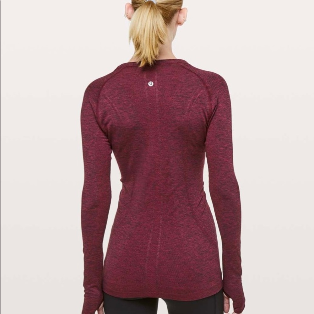 lululemon athletica Burgundy Long Sleeve Top - Picture 2 of 9